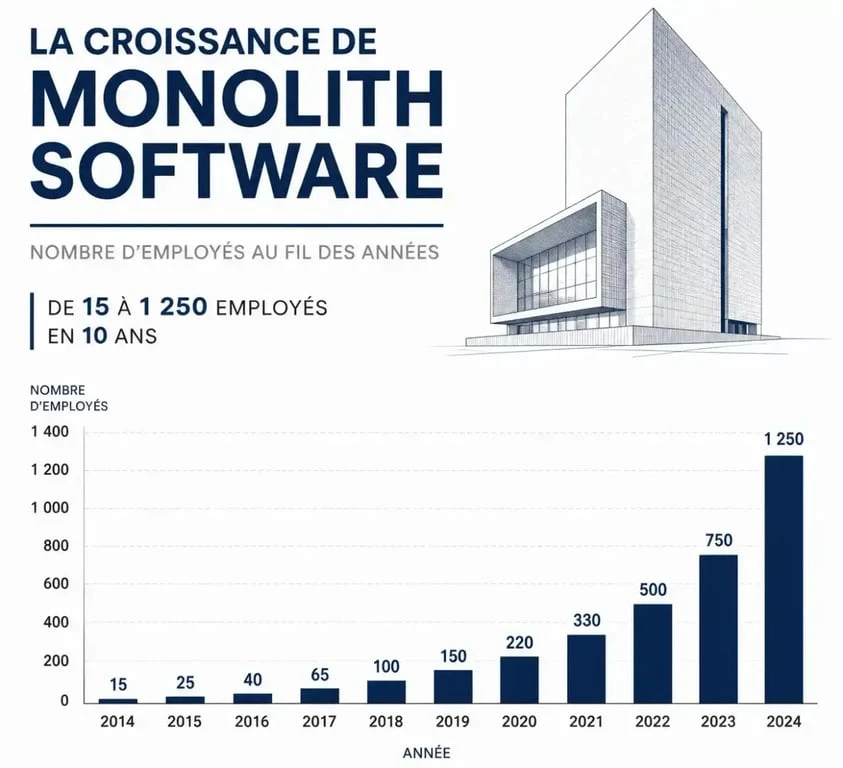 Croissance des effectifs de Monolith Software