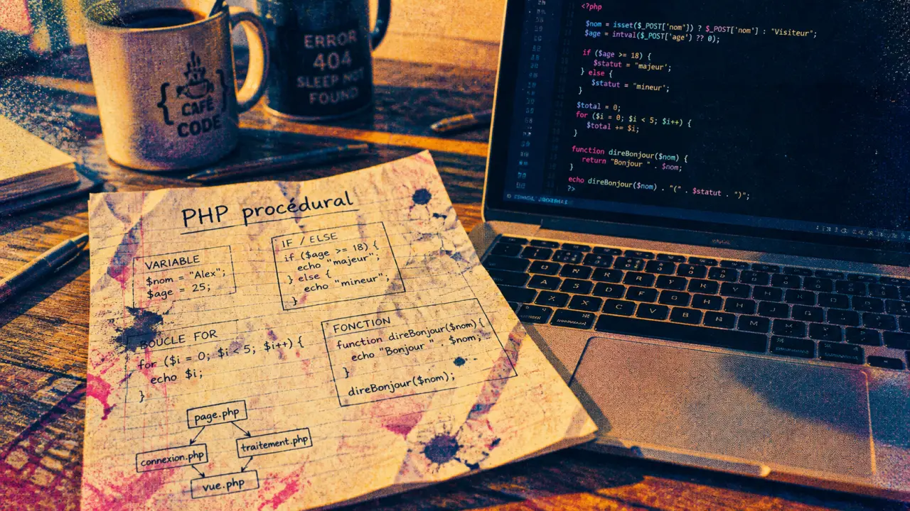 PHP bases procedural : variables, fonctions et erreurs à éviter