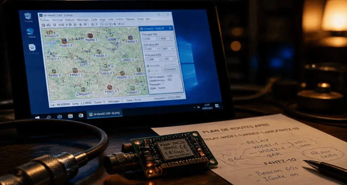 UI-View avec 16 ports RF et 3 niveaux de zoom, interface APRS