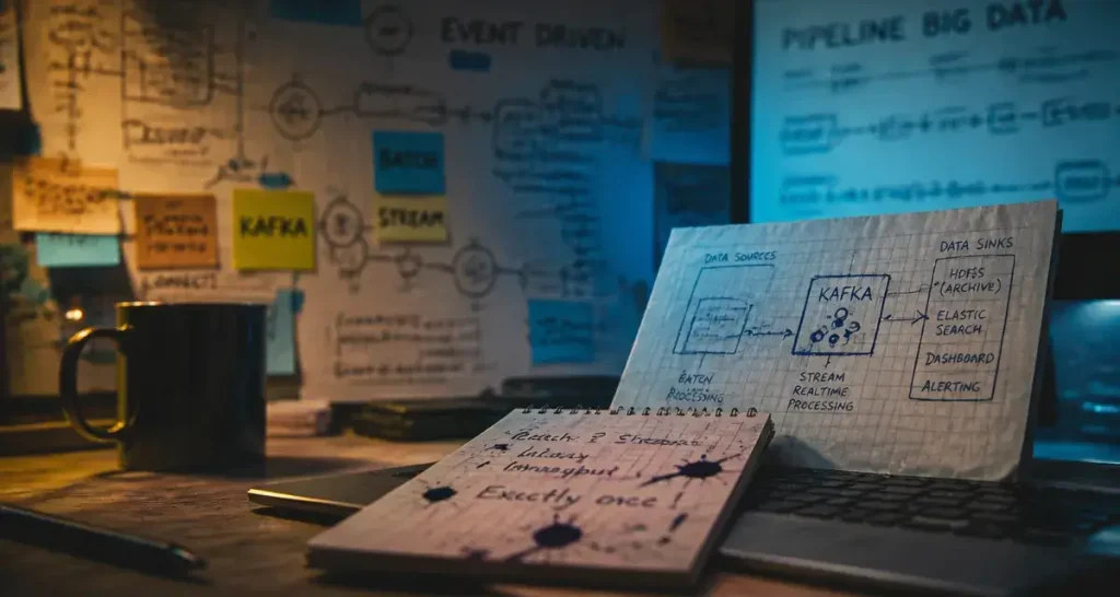 Une architecture Big Data relie les flux aux décisions, du stockage au reporting
