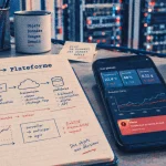 Plateforme IoT reliant capteurs et décisions, tableau de bord et passerelle IoT.