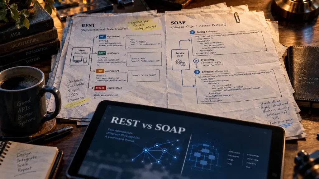 REST ou SOAP : légèreté des API ou contrat XML formel ?
