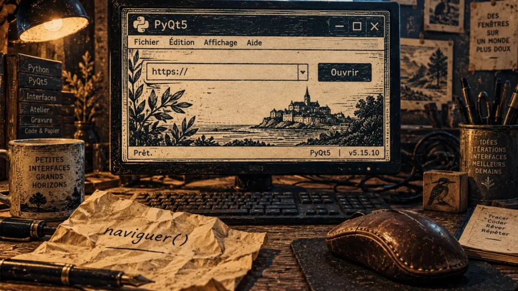 Créer un navigateur web en Python avec PyQt5 : une fenêtre capable d’afficher des pages