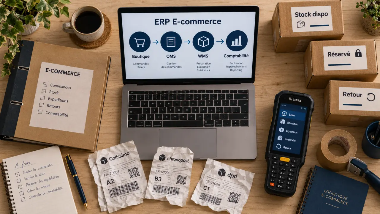 ERP system ecommerce : flux boutique vers WMS et stocks à fiabiliser