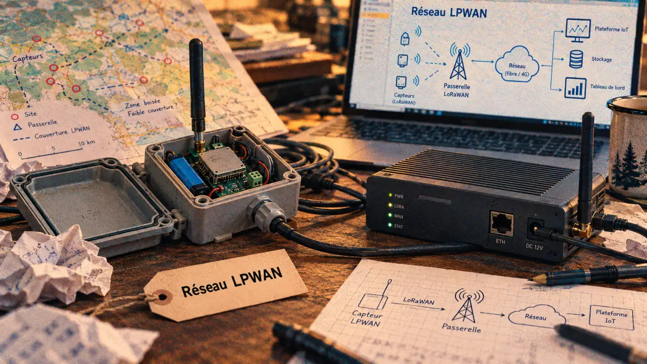 Photo LPWAN : capteur connecté longue portée, batterie optimisée