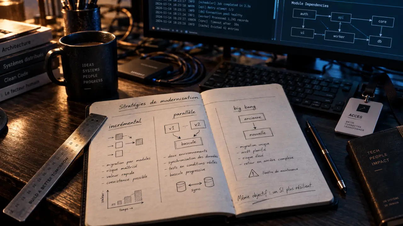 Stratégie de modernisation logicielle : incrémentale, parallèle ou big bang